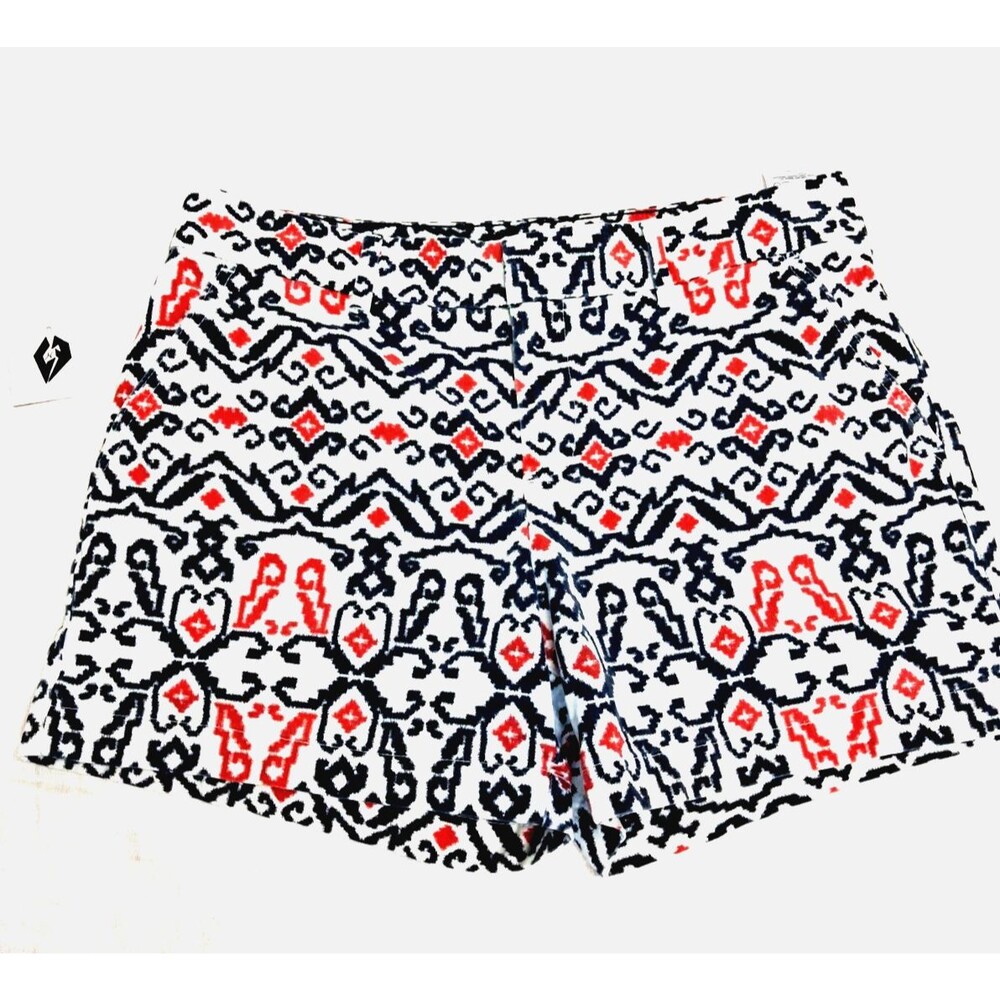 Tommy Hilfiger Vintage Women's Tribal Geo Multi-Color Cotton Chino Shorts 10